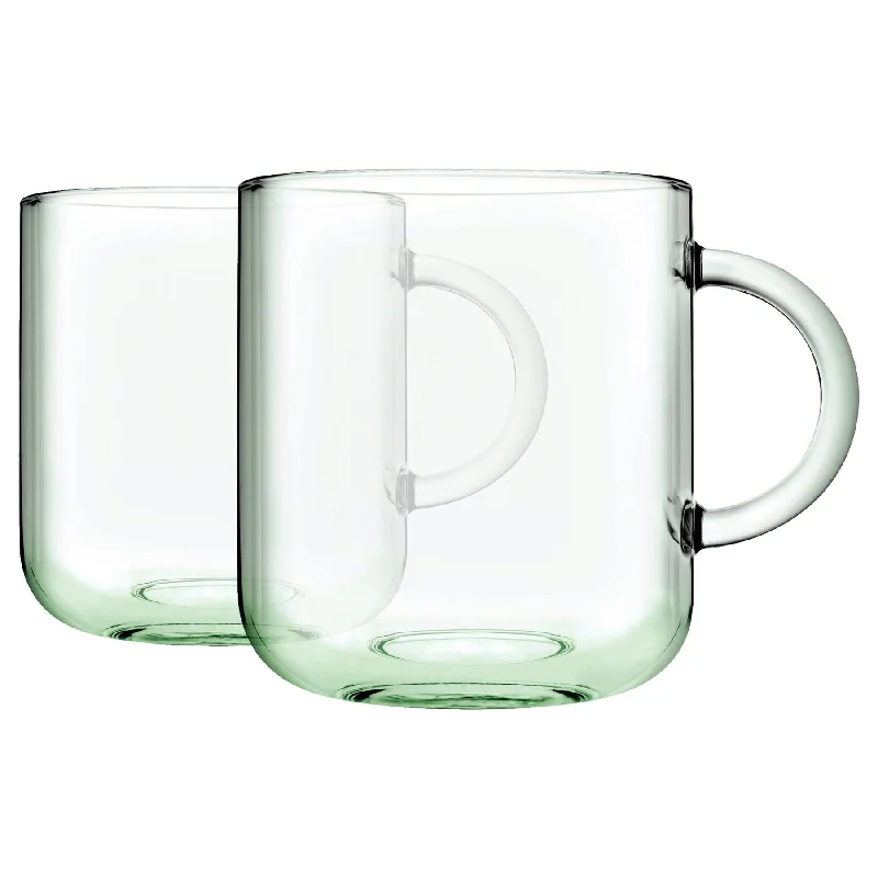 245ml Aware Iconic Recycled Glass Mugs - Green - Pack of Two - By Pasabahce