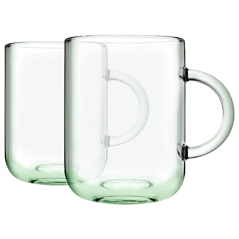 330ml Aware Iconic Recycled Glass Mugs - Green - Pack of Two - By Pasabahce