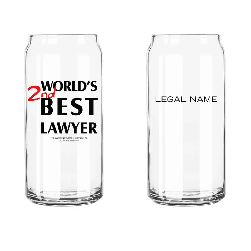 Breaking Bad World's 2nd Best Lawyer Personalized Beer Can Glass