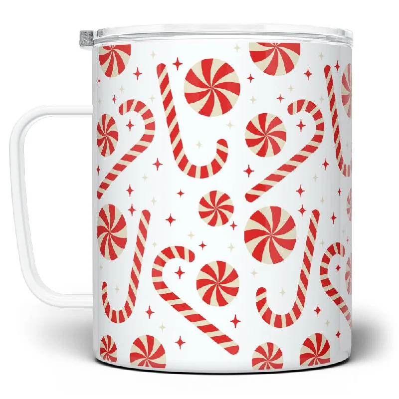 Candy Cane Insulated Travel Mug