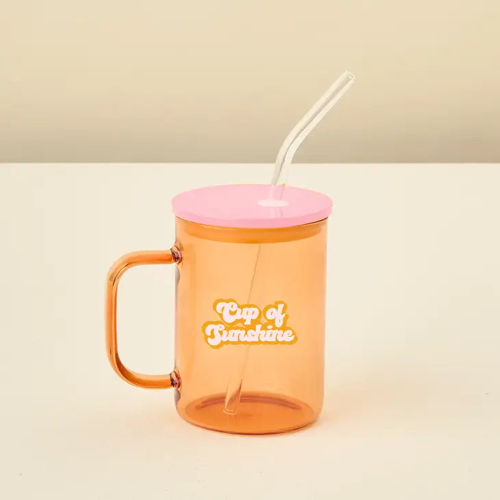 Cup of Sunshine Colored Glass Mug