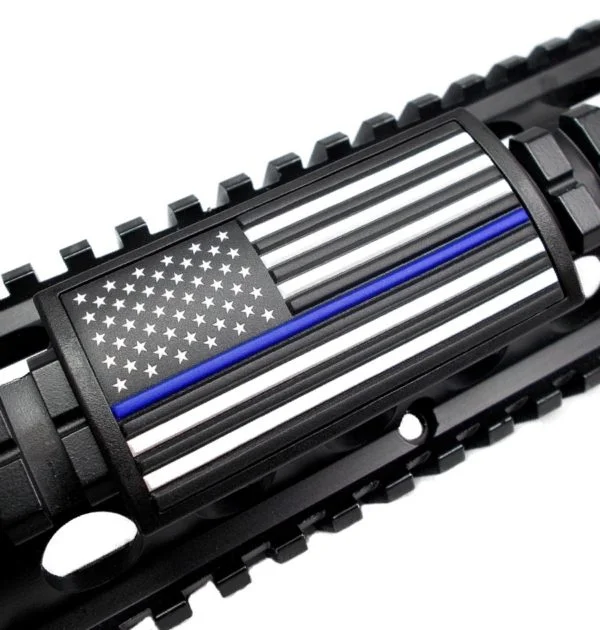 Custom Gun Rails – Blue Line Flag – Stars Left