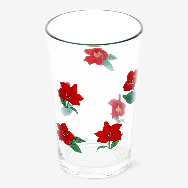 Drinking glass with Christmas flower - 220 ml