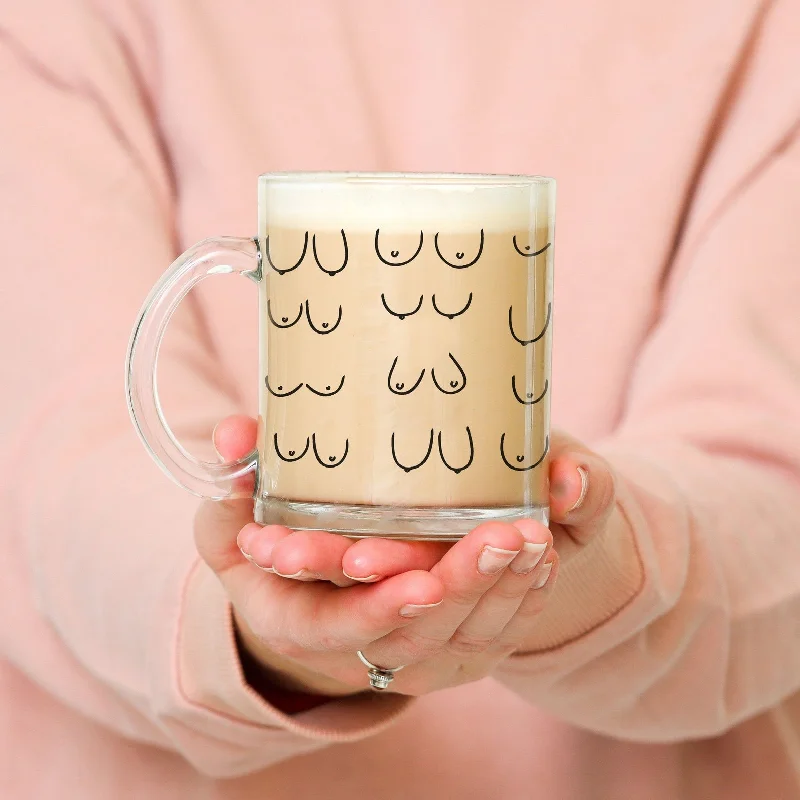 Free The Nipple Glass Boobs Mug