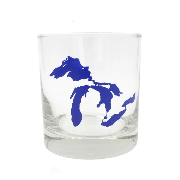 Great Lakes Printed Rocks Glass