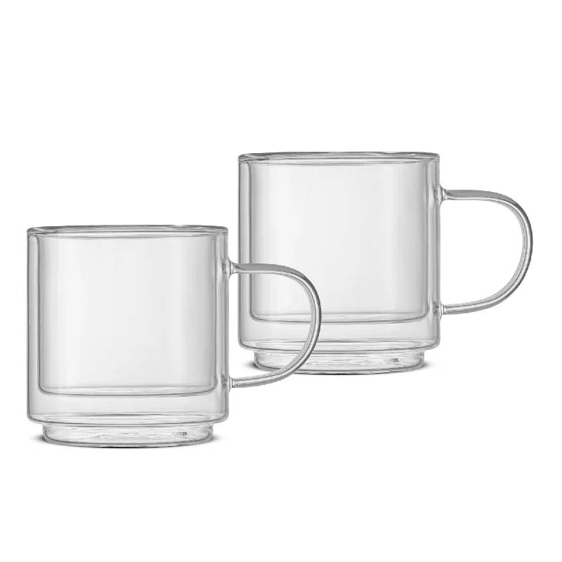 Haven Stackable Double Wall Glass Mugs