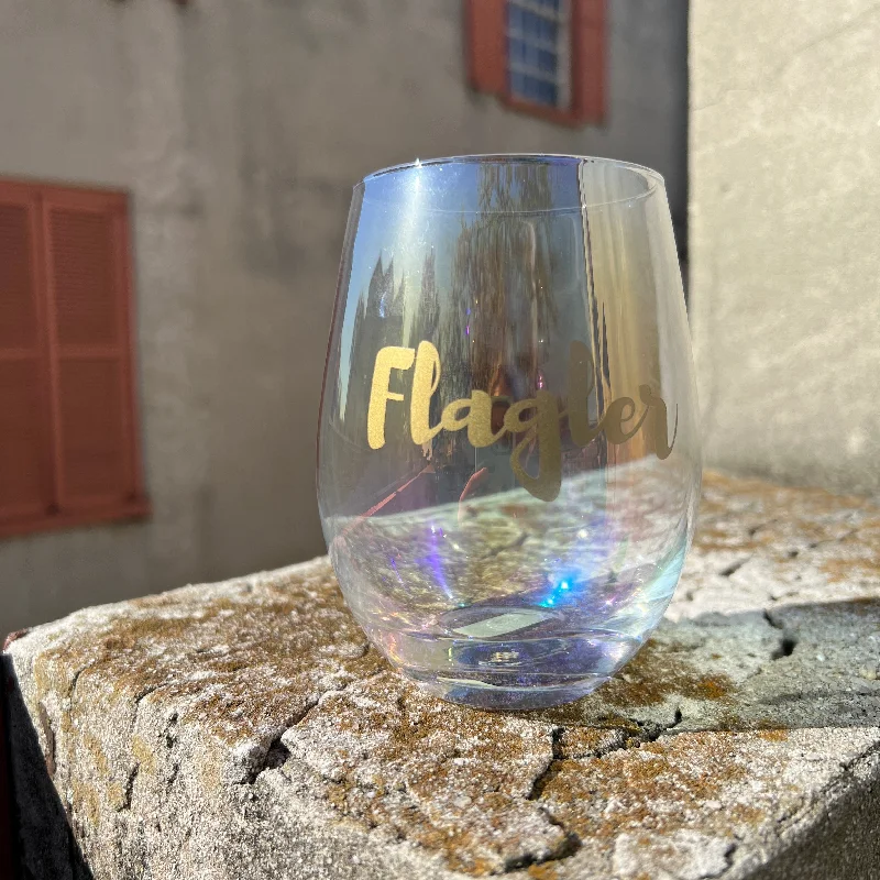 Iridescent Flagler Wine Glass