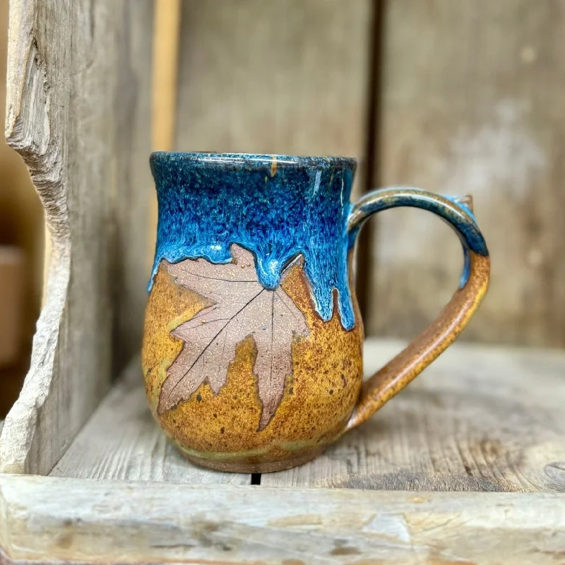 Large Leaf Mug {Electric Storm}