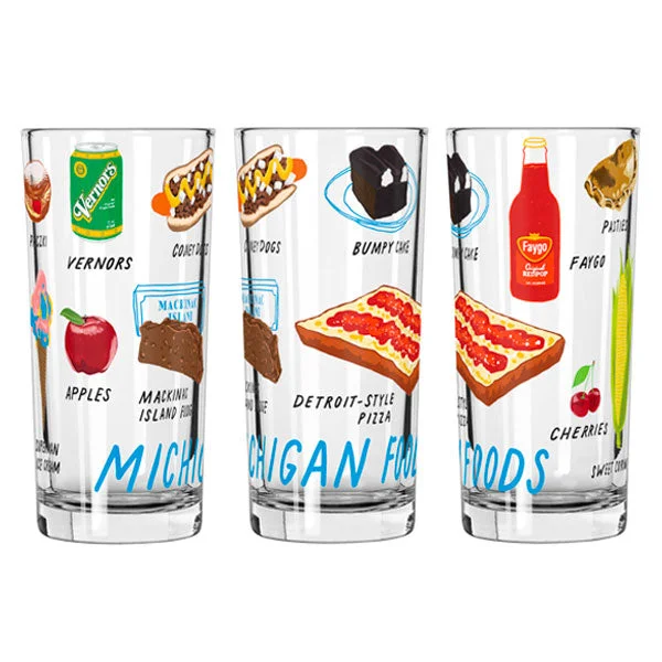 Michigan Foods 12oz Glass