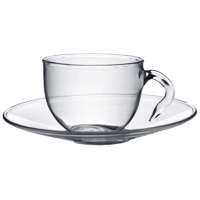 60ml Minimus Glass Espresso Cup & Saucer Set - By Argon Tableware