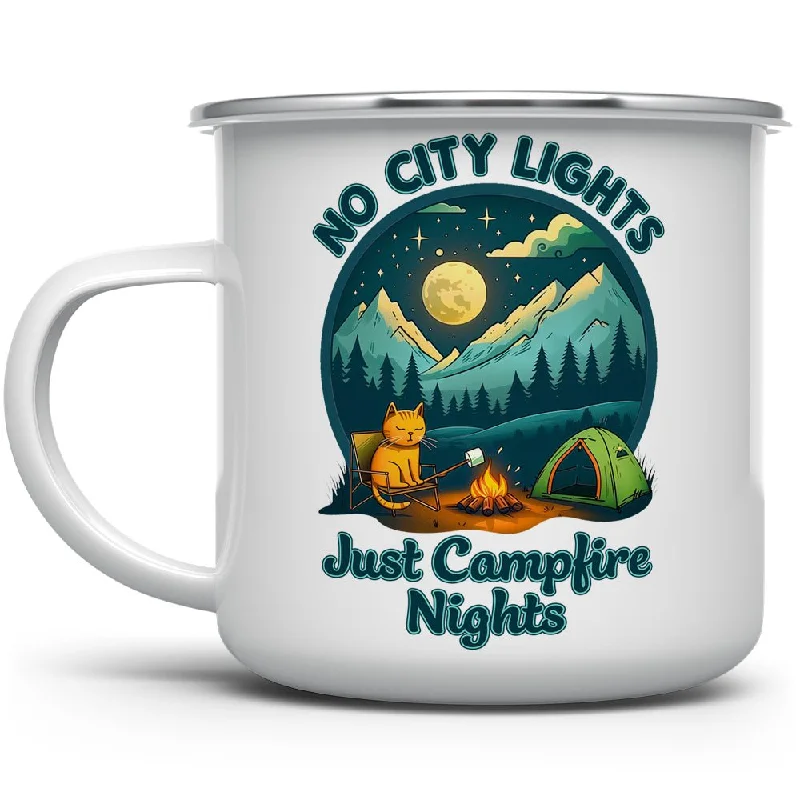 No City Lights Just Campfire Nights Camp Mug