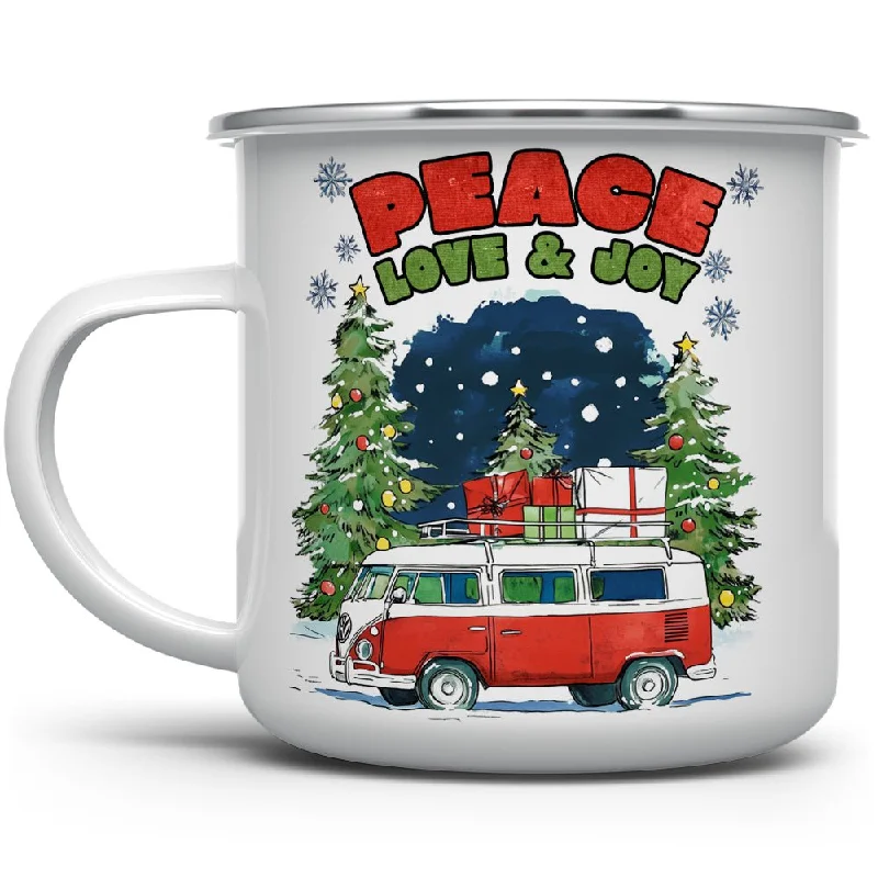 Peace Love Joy Camp Mug