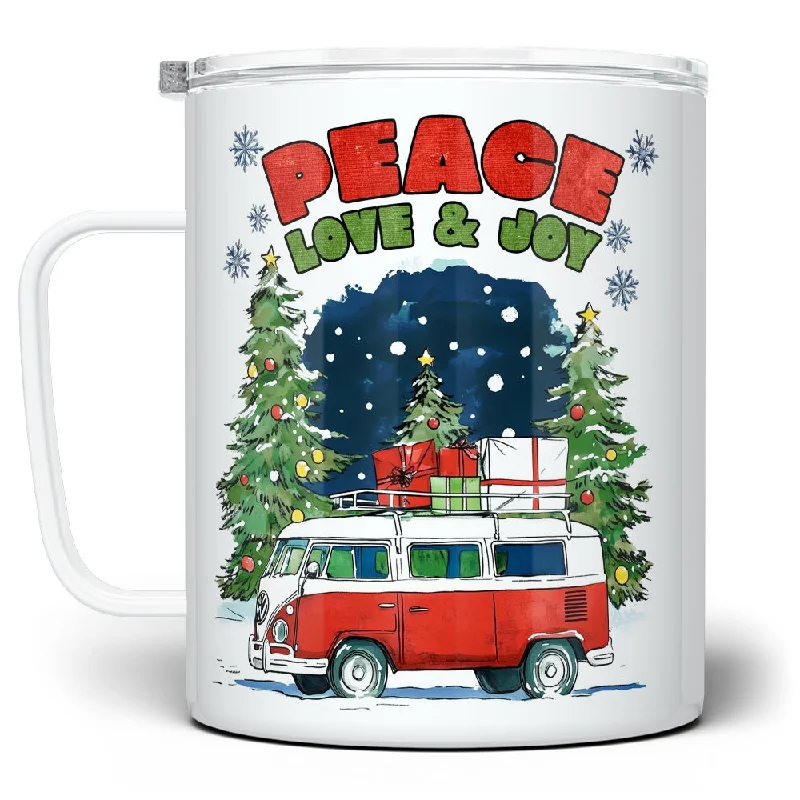 Peace Love Joy Insulated Travel Mug