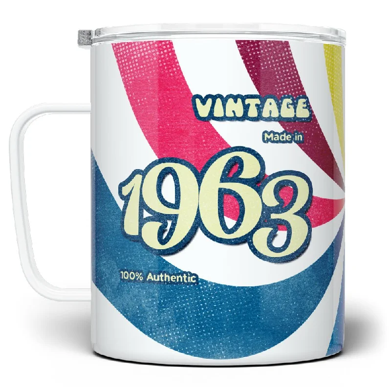 Personalized Birth Year 1960's Retro Insulated Travel Mug