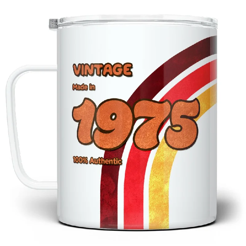 Personalized Birth Year 1970's Retro Insulated Travel Mug