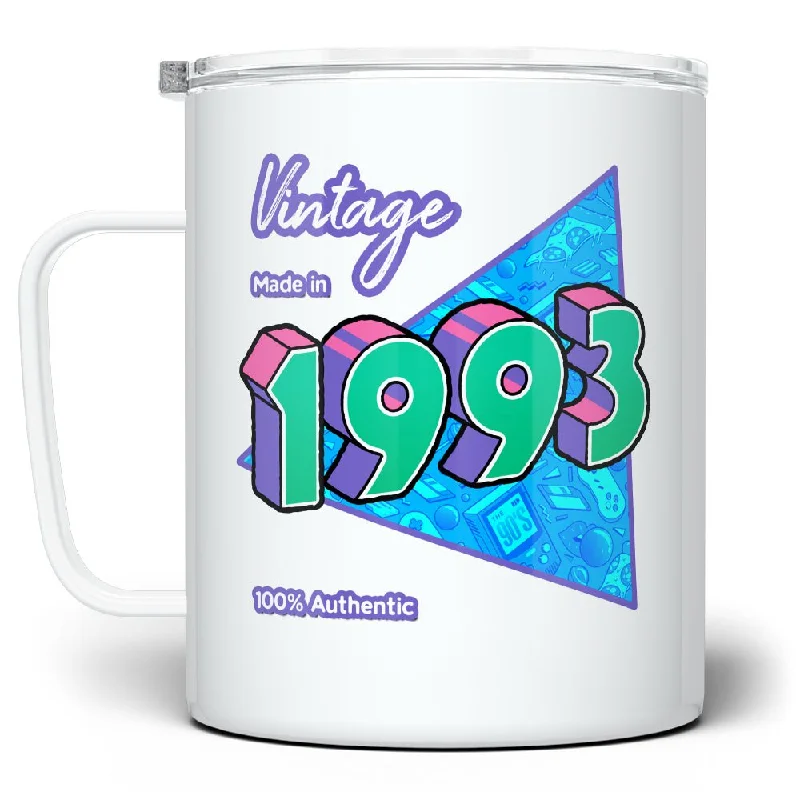 Personalized Birth Year 1990's Retro Insulated Travel Mug