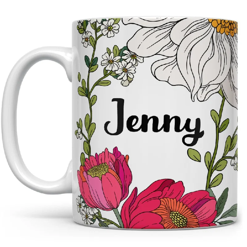 Personalized Name Botanical Mug