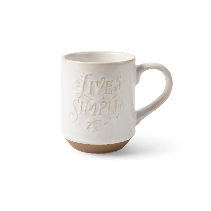 LIVE SIMPLY STONEWARE MUG