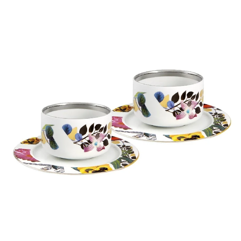 Primavera Teacups & Saucers, Set of 2