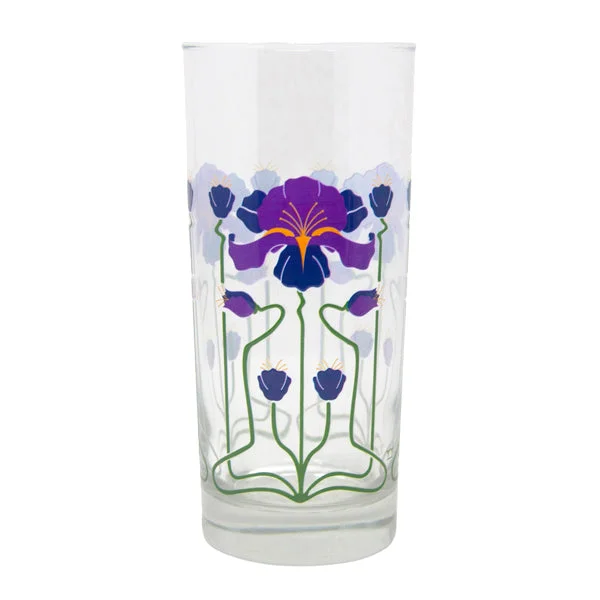 Purple Iris Collins Glass