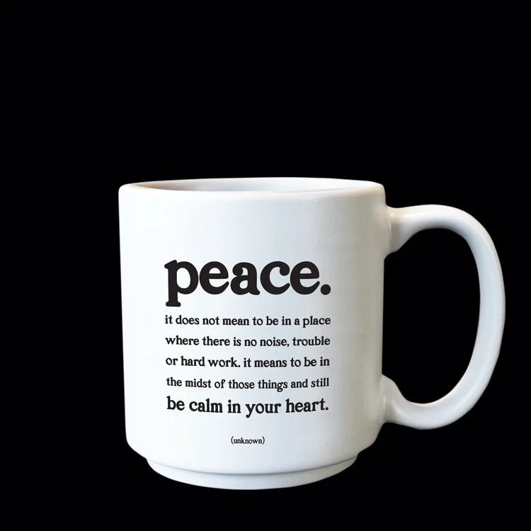 "peace" mini mug