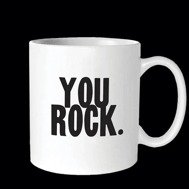 "you rock." mug