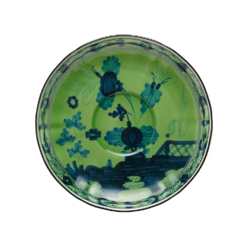 Oriente Italiano Coffee Saucer, Malachite