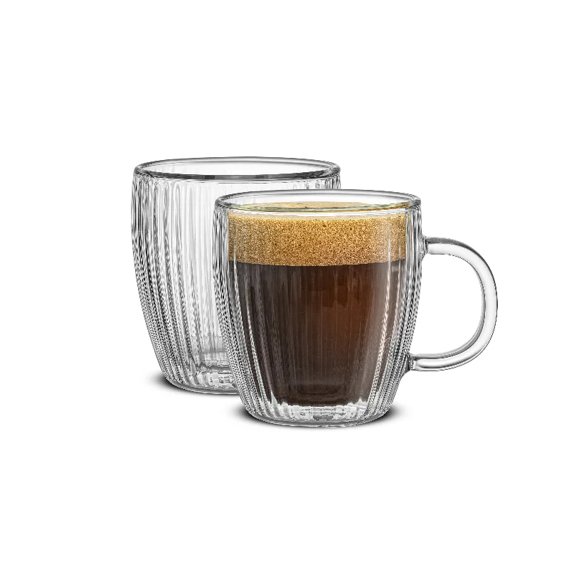 Savor Fluted Double Wall Espresso Glasses