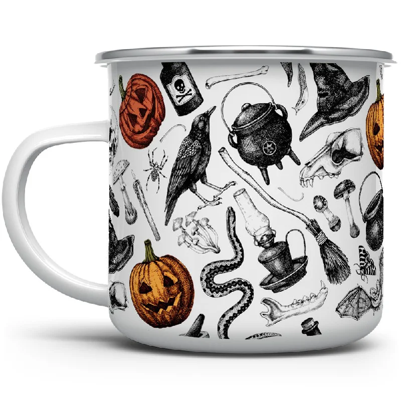 Spooky Halloween Pattern Camp Mug