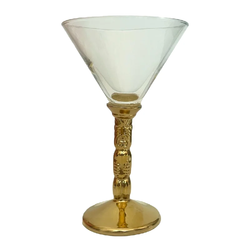 TIKI STEM COCKTAIL GLASS GOLD