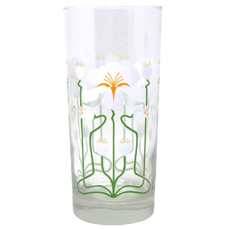 White Iris Collins Glass