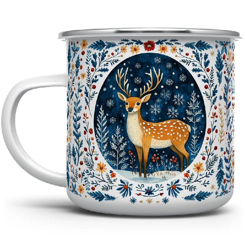 Winter Woodland Deer Camp Mug