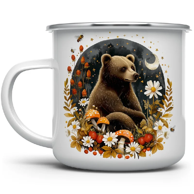 Woodland Autumn Forest Bear Camp Mug