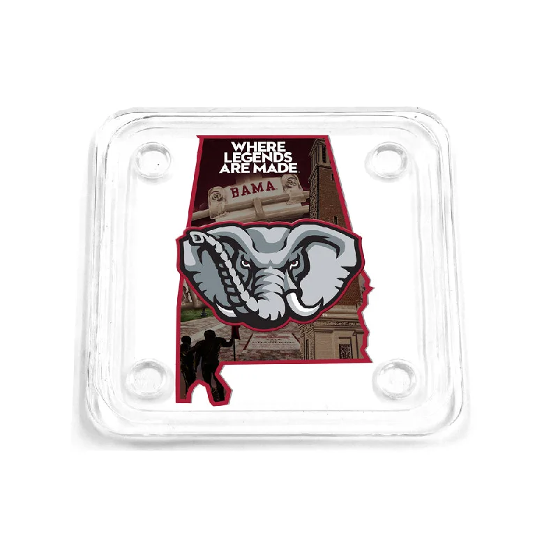 Alabama Crimson Tide - State of Alabama Drink Coaster