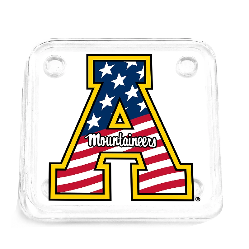 Appalachian State Mountaineers - App State Mountaineers Red, White & Blue Logo Drink Coaster