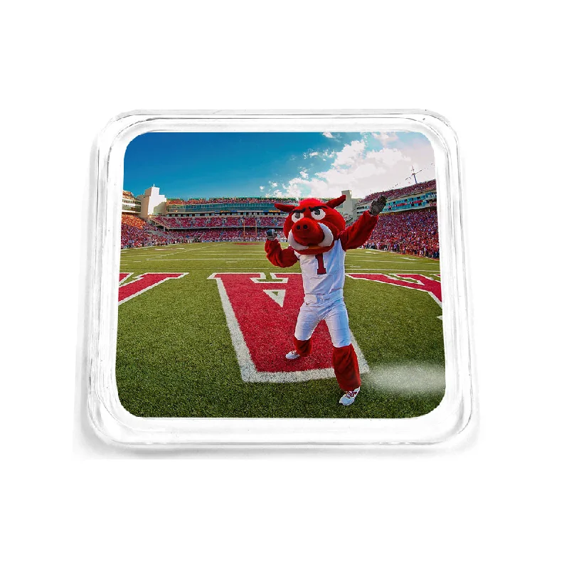 Arkansas Razorbacks - Big Red End Zone Drink Coaster