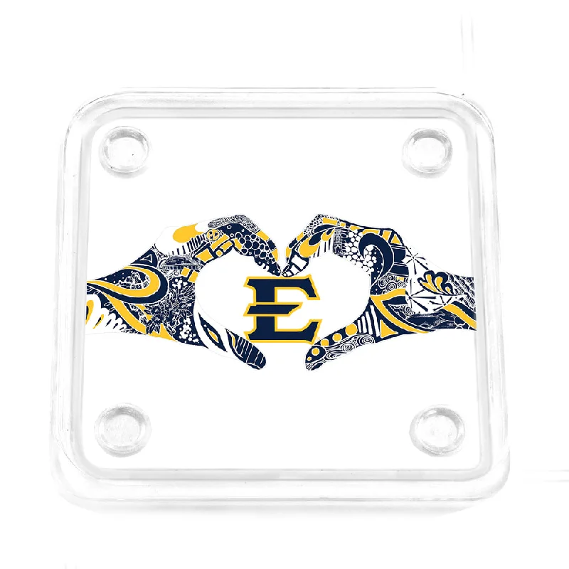 ETSU Bucs - Kelsey Montague E Crystal Drink Coaster