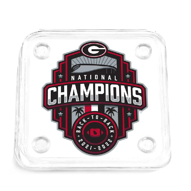 Georgia Bulldogs - 2022 National Champions Shield Drink Coaster