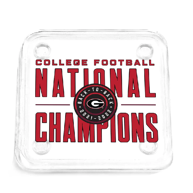 Georgia Bulldogs - Back-to-Back National Champions Drink Coaster