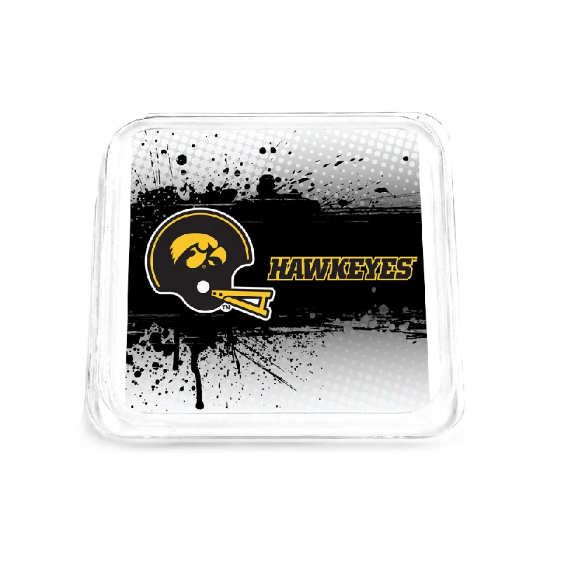 Iowa Hawkeyes - Iowa Black Helmet Hawkeyes Drink Coaster