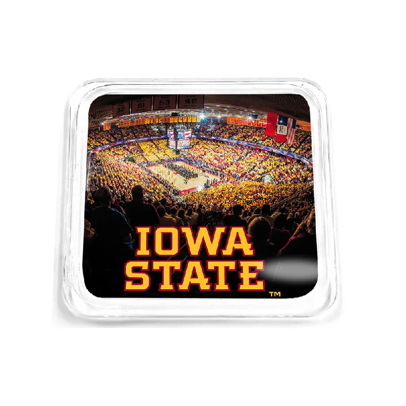 Iowa State Cyclones - Hilton Coliseum Fisheye Drink Coaster