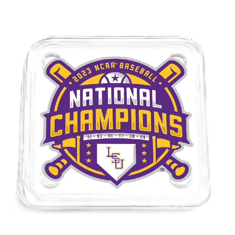 LSU Tigers - LSU 2023 NCAA Baseball National Champions Logo Drink Coaster