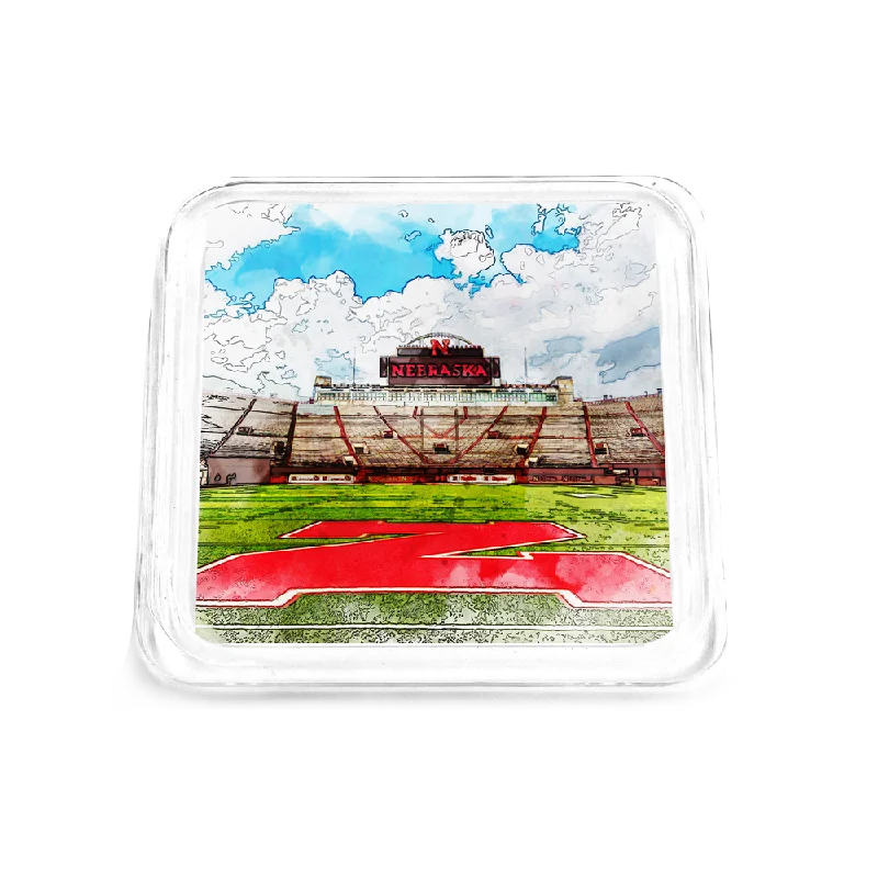 Nebraska Cornhuskers - Nebraska From the 50 Watercolor Drink Coaster