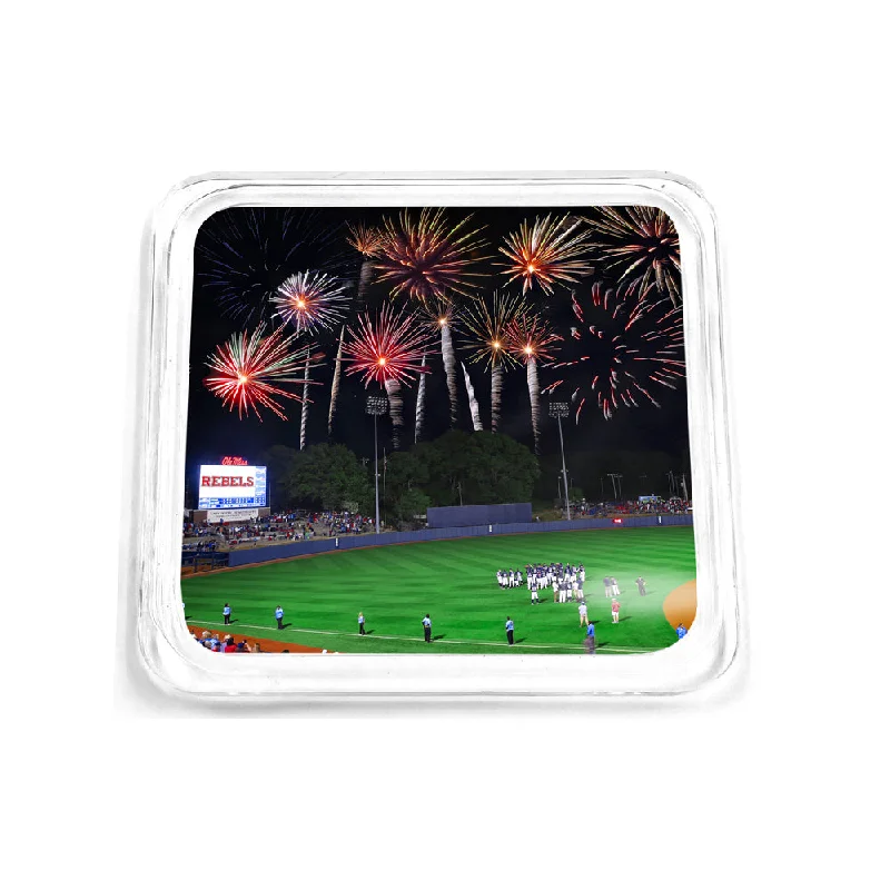 Ole Miss Rebels - More Fireworks Over Swayze Drink Coaster