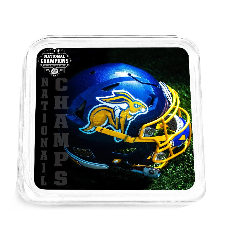 South Dakota State Jackrabbits - National Champs Helmet Drink Coaster