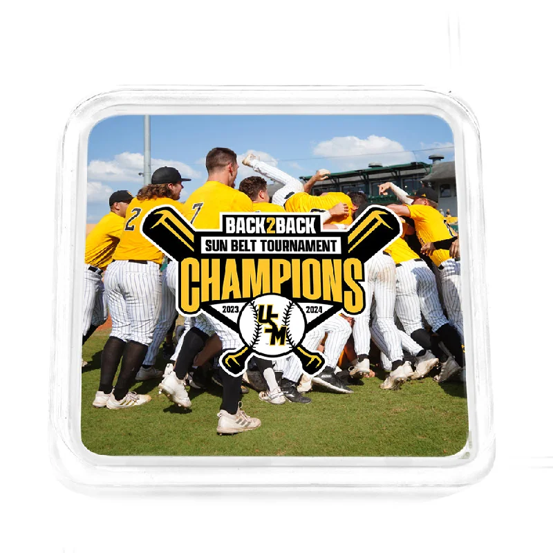 Southern Miss Golden Eagles - Back 2 Back Celebration Drink Coaster