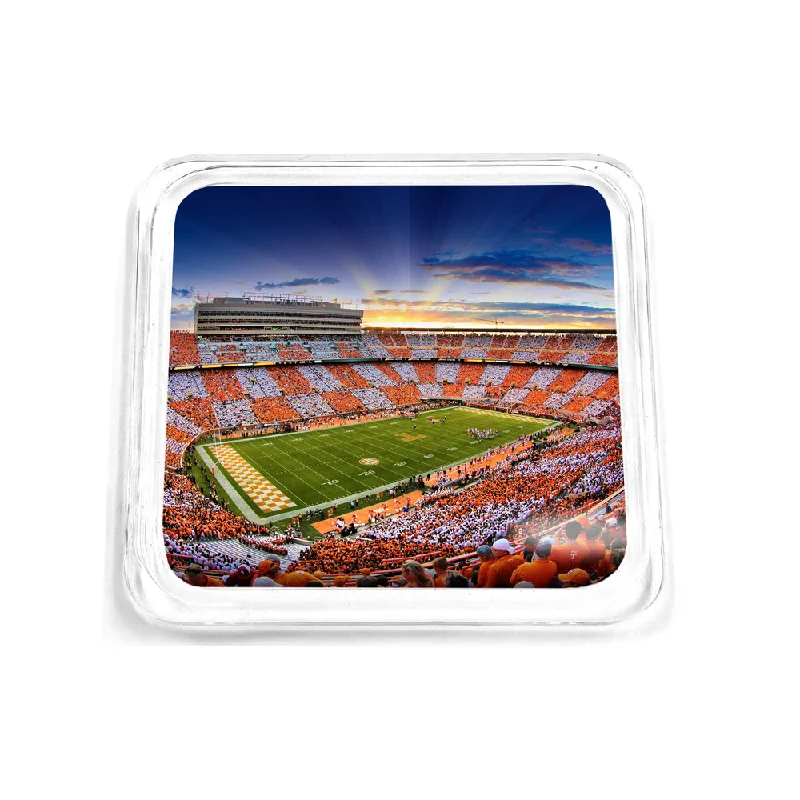 Tennessee Volunteers - Checkerboard Sunset 2 Drink Coaster