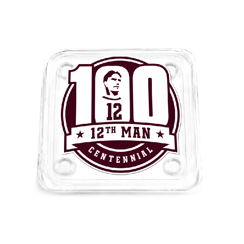 Texas A&M - 12th Man Centennial Logo Drink Coaster