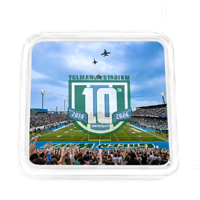 Tulane Green Wave - Yulman Stadium 10 Year Anniversary Drink Coaster