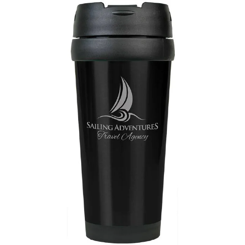 Custom 16 oz. Laserable Stainless Steel Travel Mug without Handle